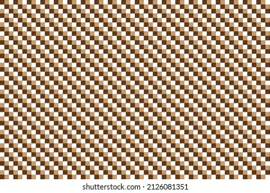 
3 color square pattern dark brown, light brown and white. background for ceramics, shirt patterns, wall patterns and others.