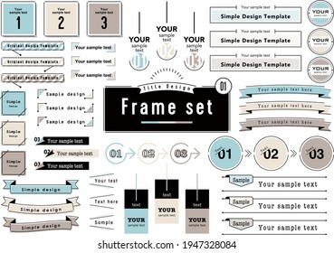 3 Color Title Design Frame set