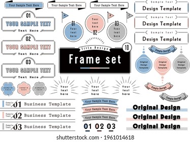 3 Color Title Design Frame set