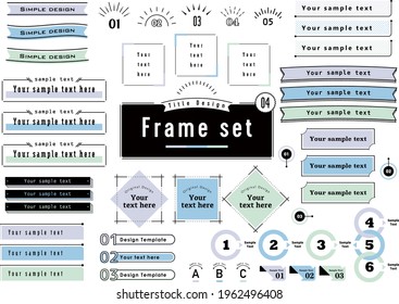 3 Color Title Design Frame set