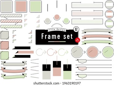3 Color Title Design Frame set