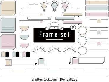 3 Color Title Design Frame set