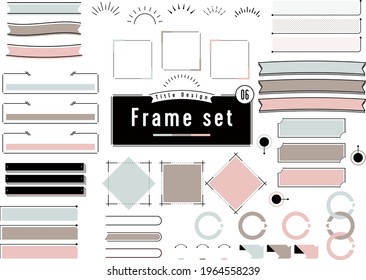 3 Color Title Design Frame Set