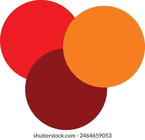 3 farbige Kreissymbole in Zeichenfläche