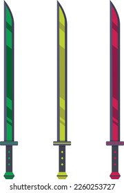 3 farbiges Schwert 