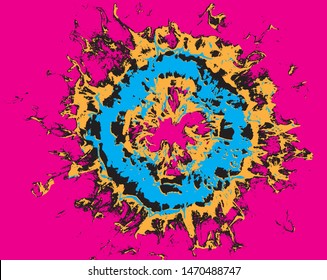 3 colors acid crazy blot 