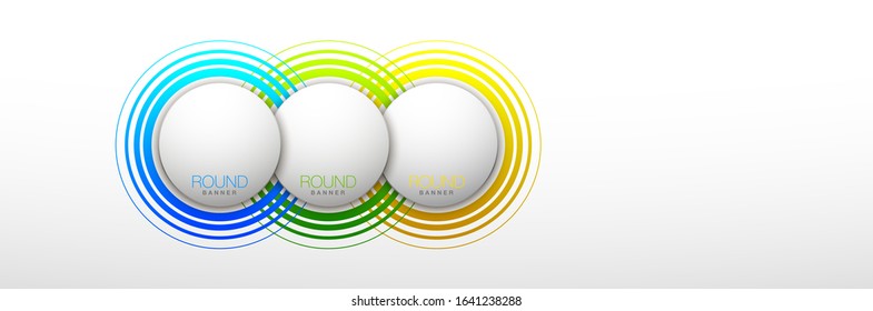 3 components chart make up something. Modern business circle infographics three options banner. Vector layout piece chart workflow. 3 piece diagram number component. Three step up options web design