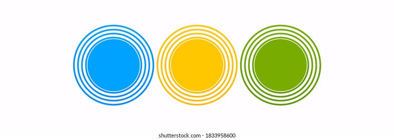 3 components chart make up something. Modern business circle infographics three options banner. Vector layout piece chart workflow. 3 piece diagram number component. Three step up options web design