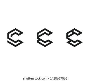3 concept letter C hexagon logo for your company
