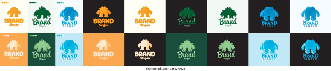 3 cute and adorable monster templates. Attractive and Suitable for industrial logos, products, stickers, food beverages and more