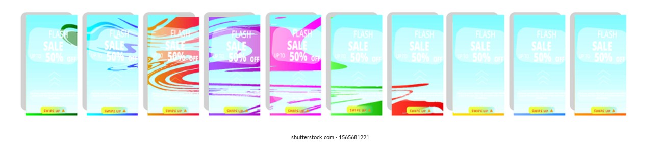 3 D Christmas snow effect on abstract mobile for flash sale banners. Flash sale special offer set. Sale banner template for your design vector.