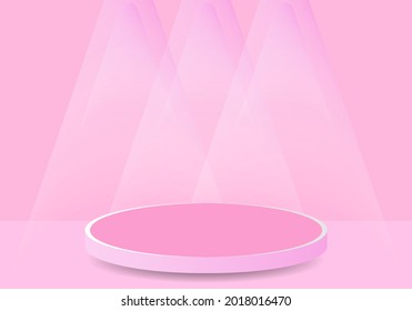 3 d design background with pink color. vector illustration