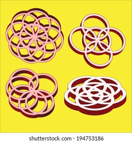 3 D geometry symbol set