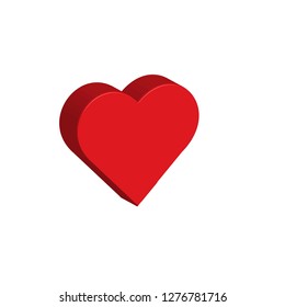 3 d like icon.Social media notification.3 d heart icon.Love.