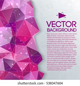 3 d realistic abstract triangle vector background looks like flyer or poster with place for text vector illustration