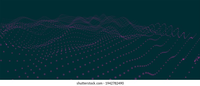 3 d technology. Futuristic vector illustration. Visualization of big data.