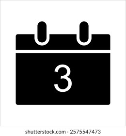 3 Date icon design with white. 
For mobile concept and web design. vector illustration