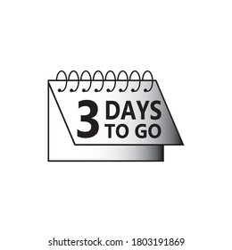 3 days to go count down for marketing