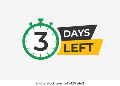3 days to go countdown template. 3 day Countdown left days banner design. 3 Days left countdown timer