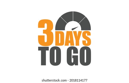 3 Days to go design template