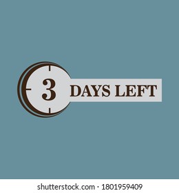 3 days left count down for marketing