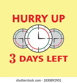 3 days left counter poster