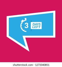 3 Days Left - vector - Vektor 