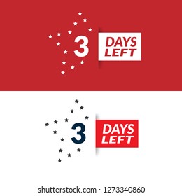 3 Days Left - vector - Vektor 
