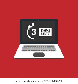 3 Days Left - vector - Vektor 
