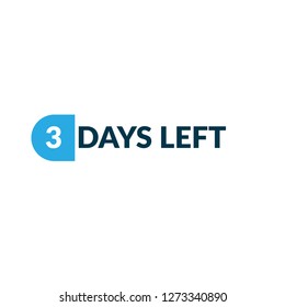 3 Days Left - vector - Vektor 