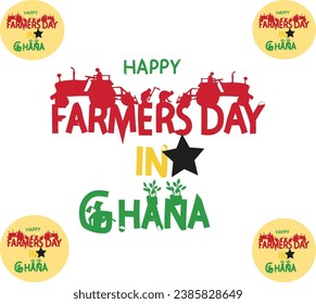 3 december is HAPPY FARMERS DAY IN GHANA vector