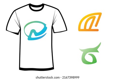3 Design-T-Shirt-abstrakte Vektorgrafik-Vorlage