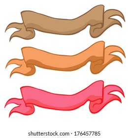 3 different color banners