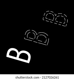 3 different graphic styles b on black background
