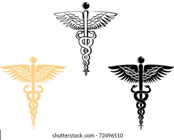 3 different style of medical symbol