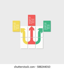 3 Different Way Infographic element | EPS10 Vector