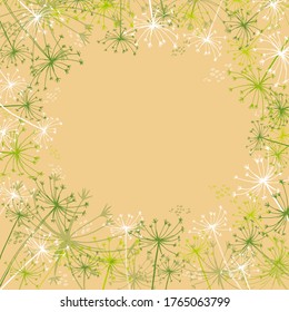 3 dill frame green white on beige