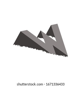 3 dimension alphabet logo or icon design