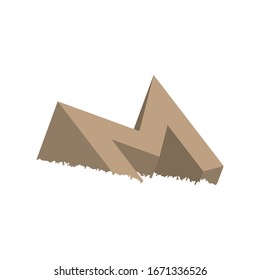 3 dimension alphabet logo or icon design