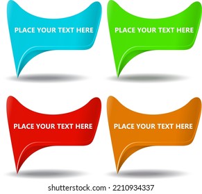 3 dimensional modern speach bubbles  for web and mobile phone applications.