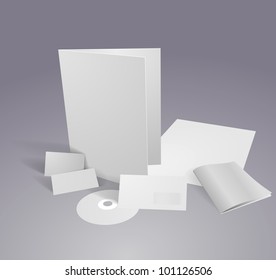 3 dimensional Set of corporate identity templates