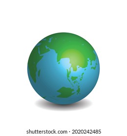 A 3 dimensional shaped Earth with shadow