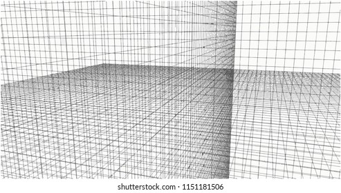 3 Dimensions grid line for 3D design and can be use for geometric background or drawing using grid line for guiding easy for making line or curve from grid to grid point to point on white background.