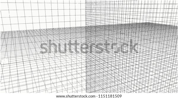 3 Dimensions grid line for 3D design and can\
be use for geometric background or drawing using grid line for\
guiding easy for making line or curve from grid to grid point to\
point on white background.