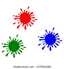 3 drops of primary colors consisting of red, blue and green.