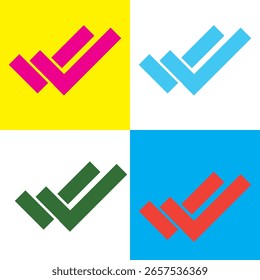 3 dubbol check and Right mark design for your ui ux design