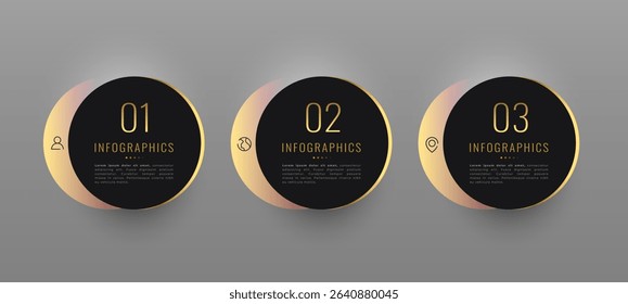 3 easy key elements for successful business infographic template vector