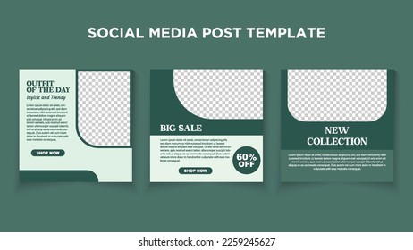 3 Editable square banner layout template. Modern social media post. Suitable for Post, Sale Banner, Promotion Product, Business, Company Fashion Beauty, etc.