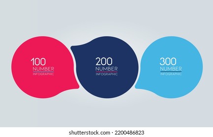 3 elements scheme, diagram. Three connected circles. Infographic template.