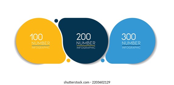 3 elements scheme, diagram. Three connected circles. Infographic template.